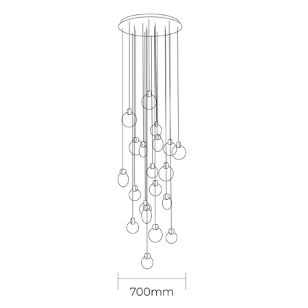 Pendant lamp Pavin LED D70 Satin gold