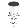Pendant lamp Paratebueno 17R Birds LED 51W 3K BLK