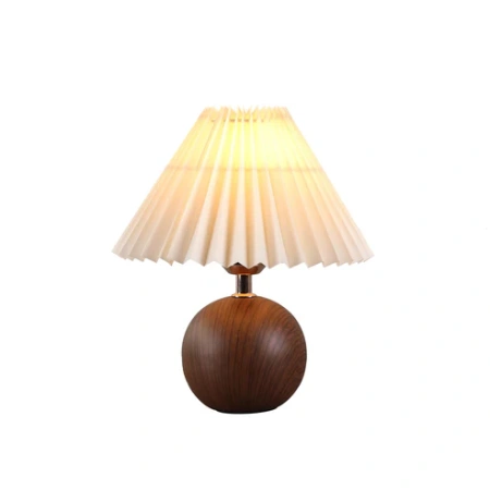 Table lamp Orbelle E27 walnut