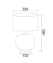Table lamp Lusso E27 Short Base