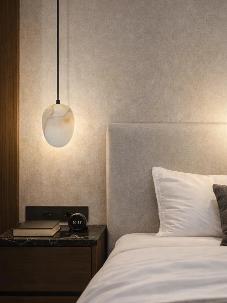 Pendant lamp Ateca P15 Alabaster Spanish Marble G9 BL