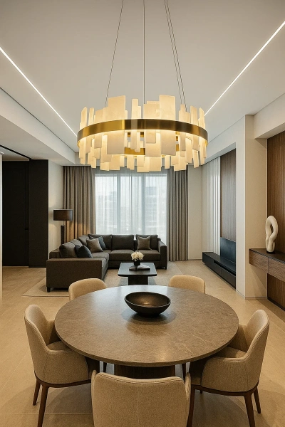 Pendant lamp Miragemas D60 Alabaster Spanish Marble LED 30W CCT Dim BRS