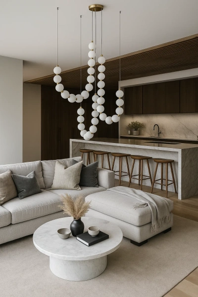 Pendant lamp Cloud P52 P3 LED 36W 3CCT BRS