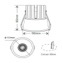 Recessed Downlight Infinite 212 COB LED 12W 3CCT BLK