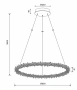 Pendant lamp Glacier K9 Crystal LED 80W 3K Dim GL