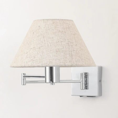 Wall lamp Elspet Swing Arm with charging ports chr