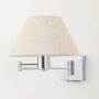 Wall lamp Elspet Swing Arm with charging ports chr