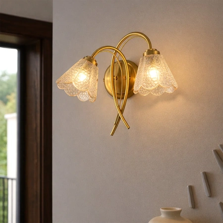 Wall light Coraline 2lt G9 ch/brs
