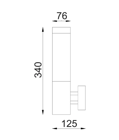 Wall light TORRE 1 E27 IP44