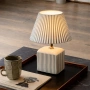 Table lamp Amaris Ceramic E27 Green Stripe