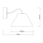 Wall lamp Rosalind Rechargeable LED CCT Dimmable blk