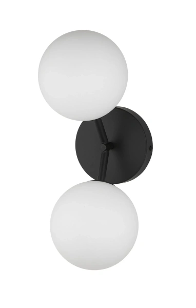 Wall light PASADENA-A2 Black-Opal Glass Wall light PASADENA-A2 Black-Opal Glass