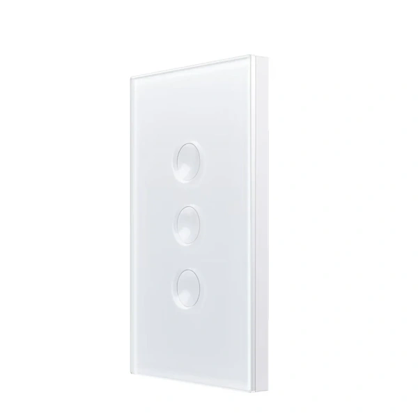 Wall Switch 3 Gang Scalloped Zigbee Wifi WHT