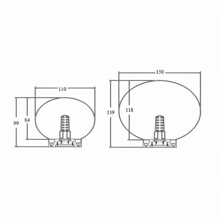 Wall lamp Orb 150 G9 BLK