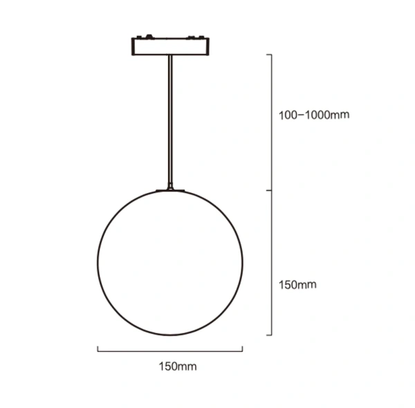 Track Opal Glass S Ball Z3067-6.OP.CCT.BK 48V  6W WIFI