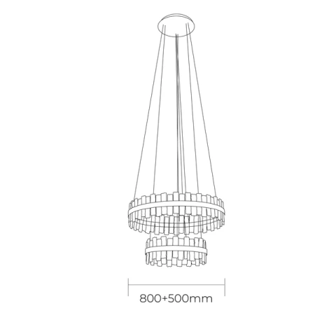 Pendant lamp Riven LED BLK