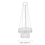 Pendant lamp Riven LED BLK