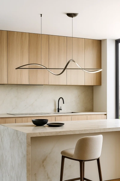 Pendant lamp Famous linear P1 LED 20W 3CCT L1600 BK