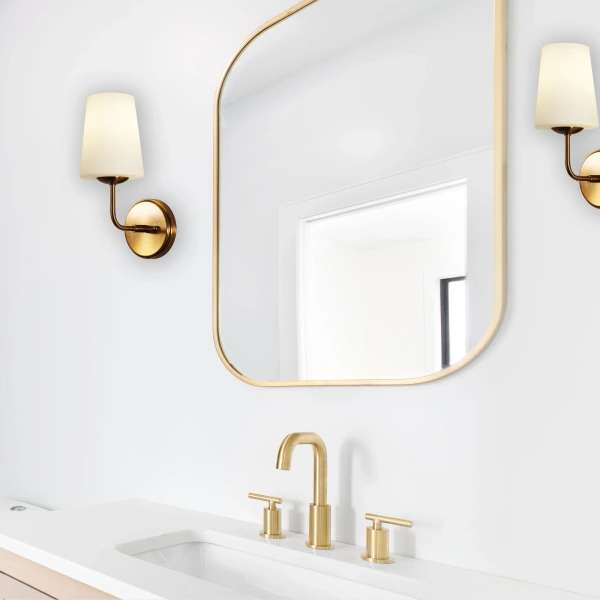 Wall light HOPLEY E27 Satin BRS Wall light HOPLEY E27 Satin BRS