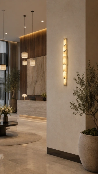 Wall light Toledo Alabaster Spanish Marble LED BRS