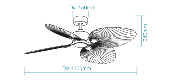 Ceiling Fan Kingston DC 50 LED Wi-Fi 32W WHT
