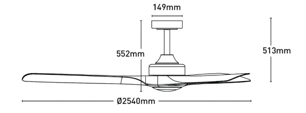 Ceiling fan Century DC with Remote D100 TM