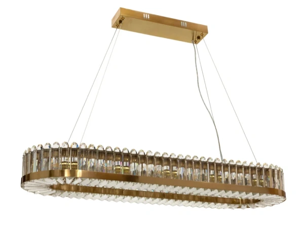 Chandelier PALLADIO-12L Round Brushed Brass Chandelier PALLADIO-12L Round Brushed Brass