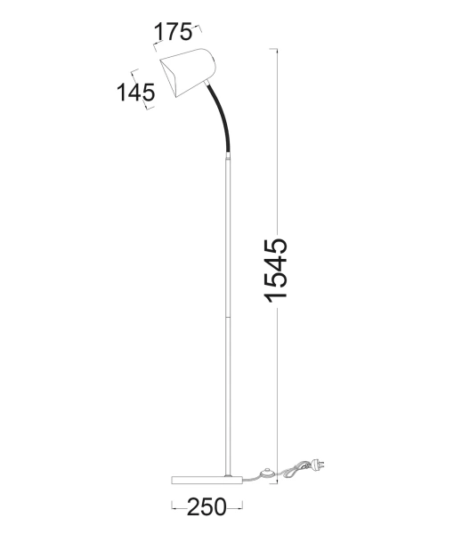 Floor lamp PASTEL28FL E27 Yellow