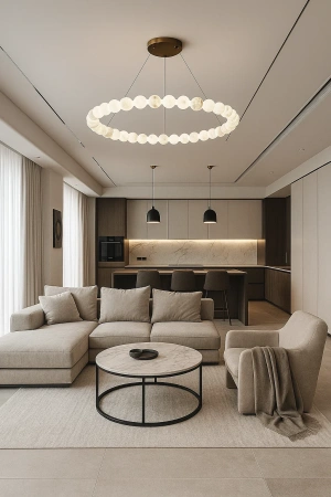 Pendant lamp Coronet Alabaster Spanish Marble D80 LED 48W CCT BRS