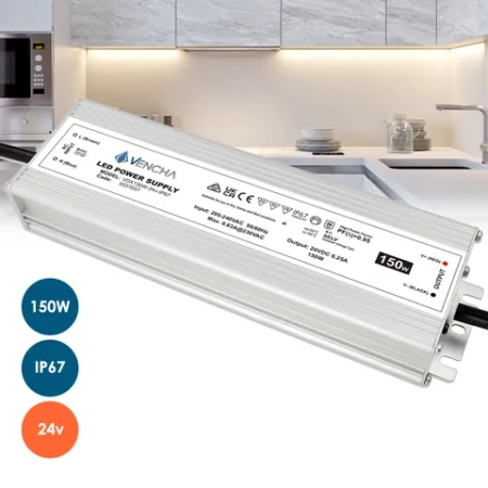 Driver LED VDX150W 150w 24v IP67