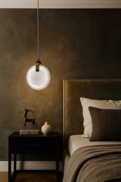 Pendant lamp Villastar 1 Alabaster Spanish Marble LED CCT Dim BRS