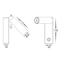 Wall light Lesen Single Adjustable 3CCT 3W BLK
