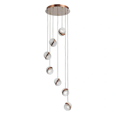 Pendant lamp Saturn 7 LED 40W CCT Dim D42 Rose Gold remote