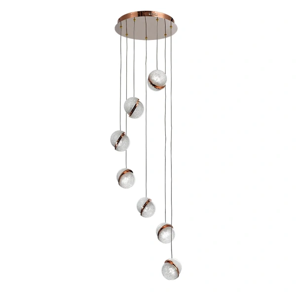 Pendant lamp Saturn 7 LED 40W CCT Dim D42 Rose Gold remote Pendant lamp Saturn 7 LED 40W CCT Dim D42 Rose Gold remote