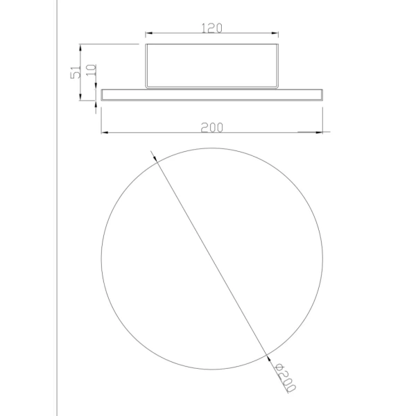 Wall lamp Luna LED 7W 3CCT D20 BRS
