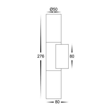 Wall light Akril 2 light LED 10W D50 WHT