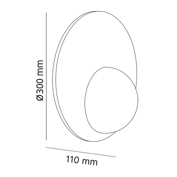 Wall lamp Maru Travertine LED 12W