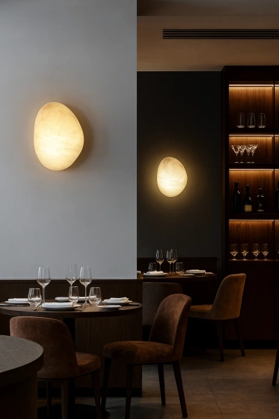 Wall light Ateca Alabaster Spanish Marble LED 7W 3CCT BRS