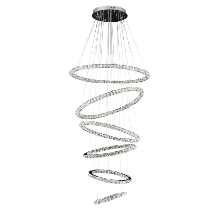 Pendant lamp Argus Crystal Ring 6 LED 93W CHR Remote