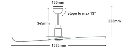 Ceiling fan Iceman DC with Remote D60 WH