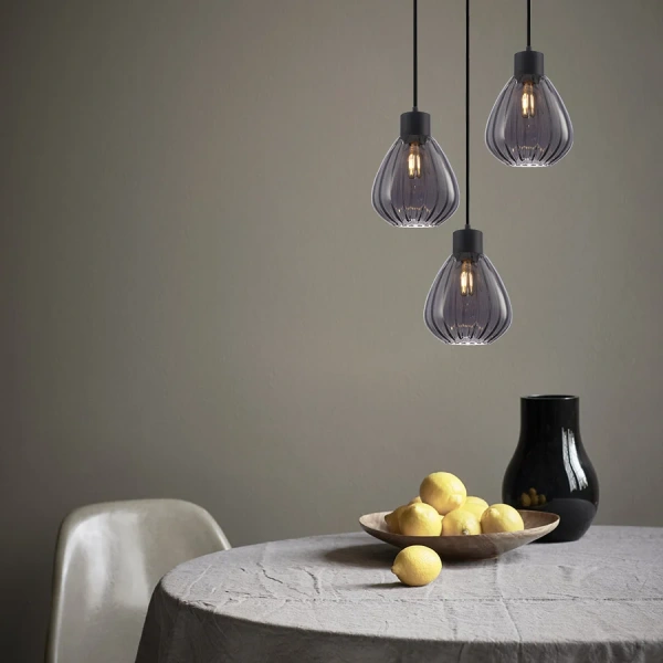Pendant lamp TULIP2X3R E27 black