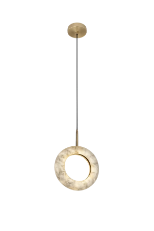 Pendant lamp Carinena P1 Alabaster Spanish Marble LED 10W BRS