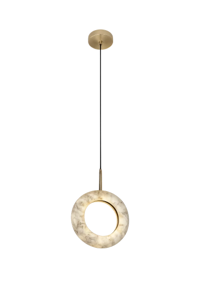 Pendant lamp Carinena P1 Alabaster Spanish Marble LED 10W BRS