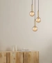Pendant lamp TRATTINO 1X3R E27 brass