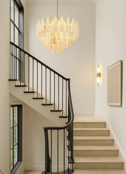 Pendant lamp Buena P16 Alabaster Spanish Marble BRS