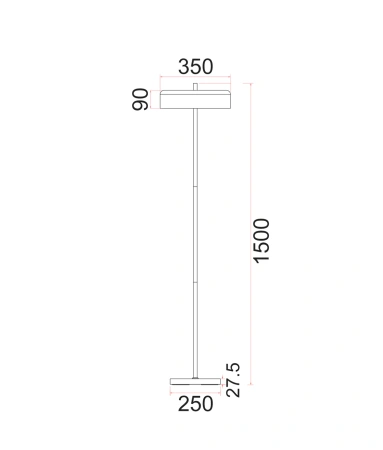 Floor lamp KELLO-F2 2E27 BLK
