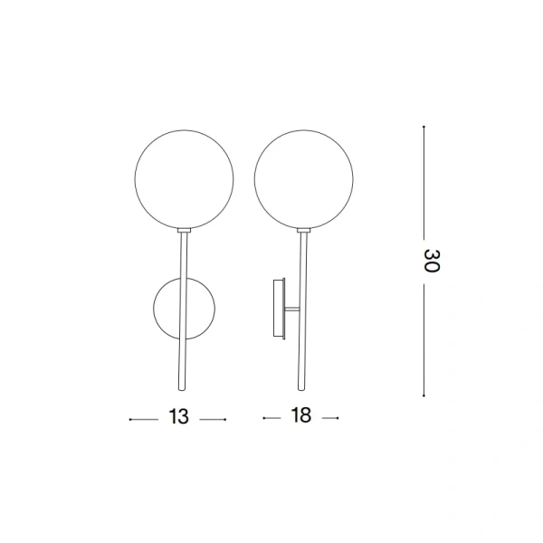 Wall light Equinoxe D13 LED G4 2W BRS Wall light Equinoxe D13 LED G4 2W BRS