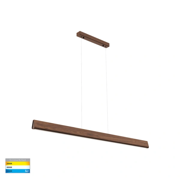 Pendant lamp Opex Walnut Timber L120 LED 20W 3CCT Dim