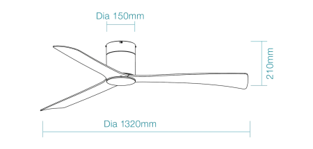 Ceiling Fan Metro DC 52 Wi-Fi 33W WO