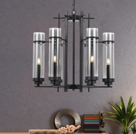 Pendant BURGESS 6 Lights BLK